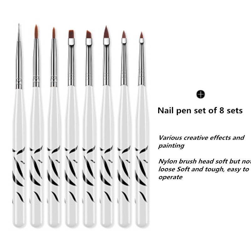 Acrylic Nail Brush Pen Set Uv Gel Acrylic Nail Art Brush Head Nail Art  Brush Pen Nail Art Acrylic Brush Nail Paint Brush 3d Nail Art Brush Nail  Polish